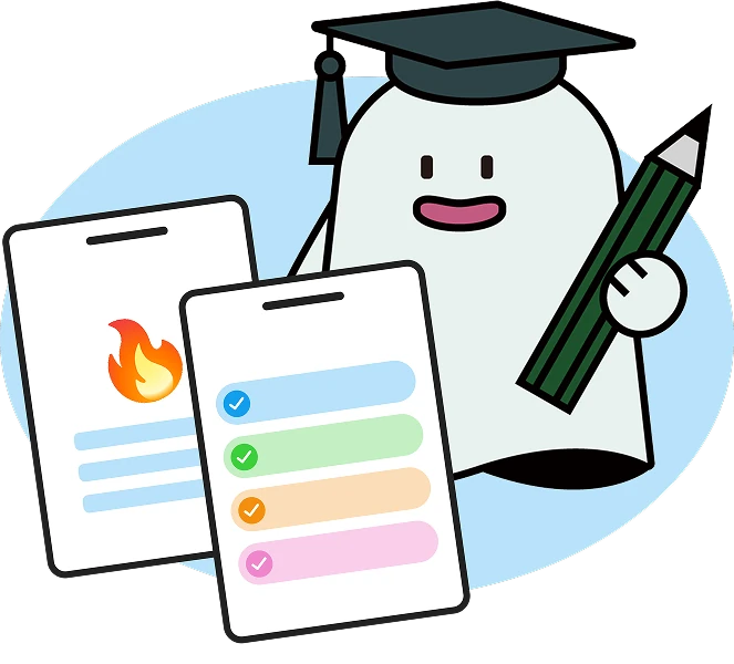 苦手分析を表すおぼエルのイラスト